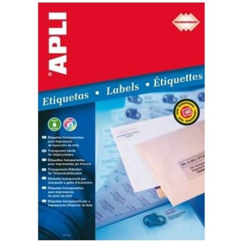 Etiquetas Poliester APLI A4 210 x 297 10 Hojas - PL10053