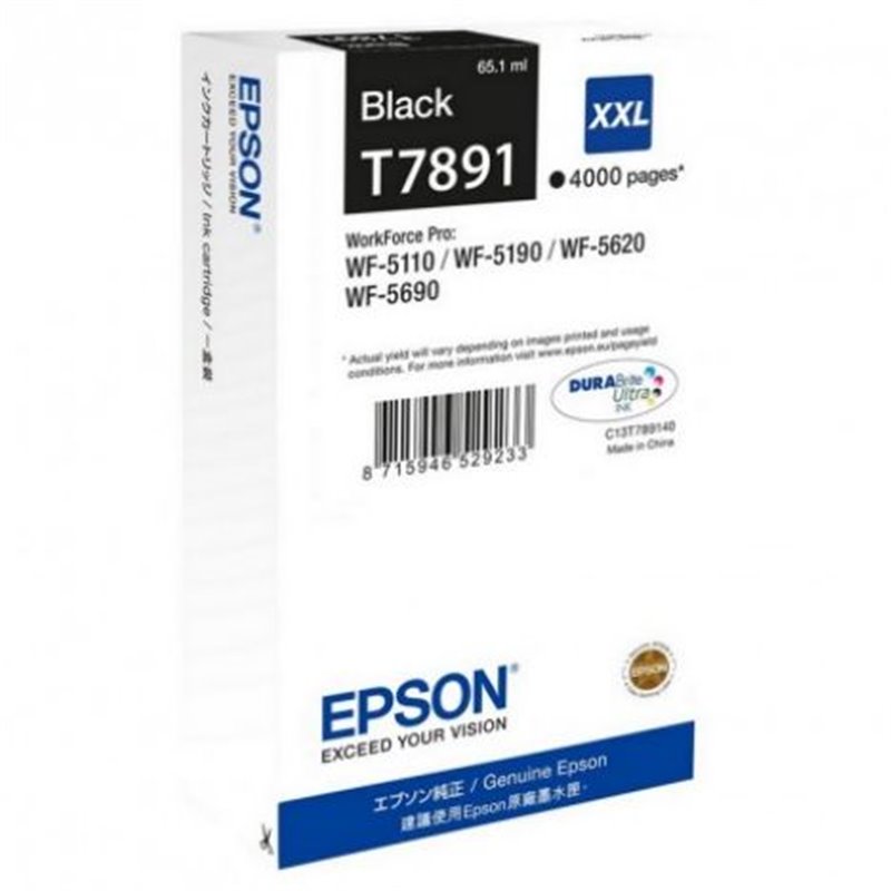 Cartucho Original EPSON T7891 Negro - C13T789140 [ML-65.1][PAG-4000]