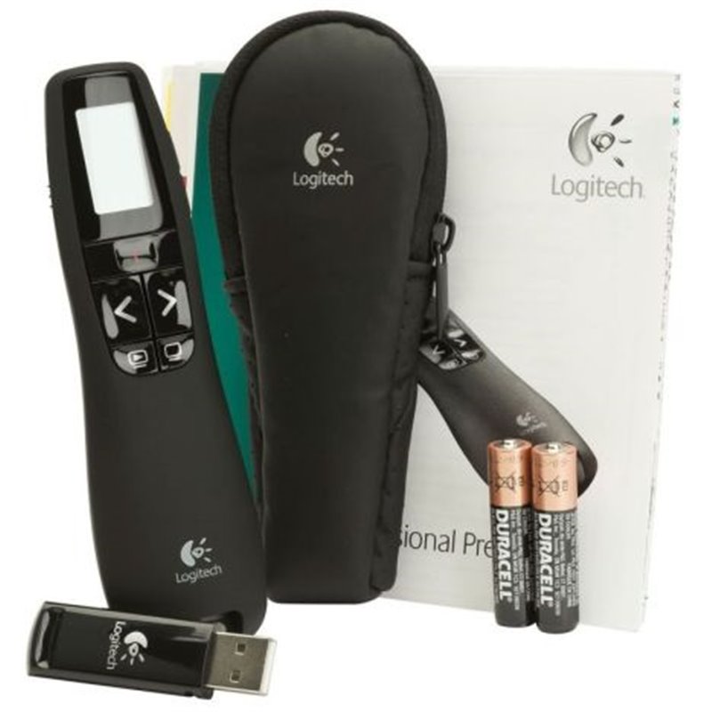 Presentador Inalámbrico LOGITECH R700 910-003506 - USB · AAA · Pantalla LCD · Windows