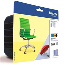 Pack Cartucho Original BROTHER LC229XL BK+C+M+Y - LC229XLVALBP [ML-48.2][PAG-2400]