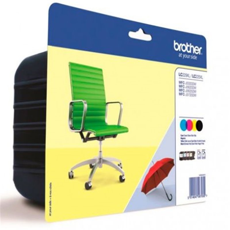 Pack Cartucho Original BROTHER LC229XL BK+C+M+Y - LC229XLVALBP [ML-48.2][PAG-2400]