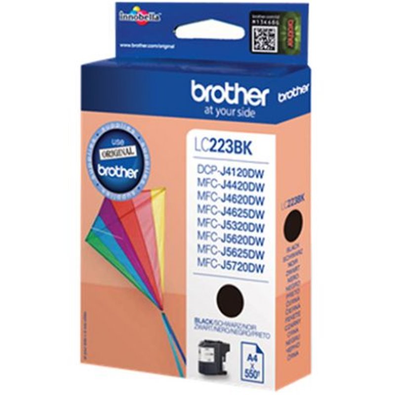 Cartucho Original BROTHER LC223 Negro - LC223BKBP [ML-11.8][PAG-550]