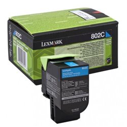 Toner Original LEXMARK 802 Cian - 80C20C0 [PAG-1000]