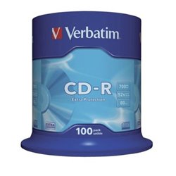 CD-R VERBATIM Datalife 43411 - 700MB · 52X · Tarrina 100 unidades