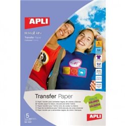Papel Transfer para Prendas APLI A4 210 x 297 10 Hojas - PL04128