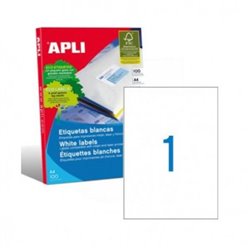 Etiquetas para Impresoras APLI A4 210 x 297 100 Hojas - PL01281