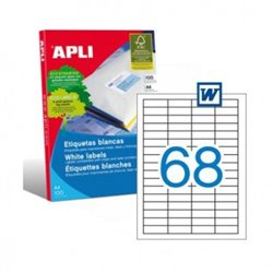 Etiquetas para Impresoras APLI A4 48.5 x 16.9 100 Hojas - PL01282