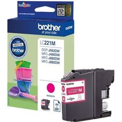 Cartucho Original BROTHER LC221 Magenta - LC221M [ML-3.9][PAG-260]