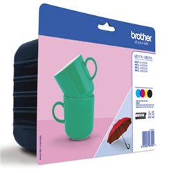 Pack Cartucho Original BROTHER LC227XL BK+C+M+Y - LC227XLVALBP [ML-25][PAG-1200]