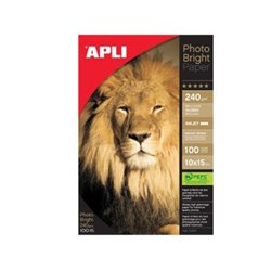 Papel Fotográfico APLI 240 g 10 x 15 100 Hojas - PL10953