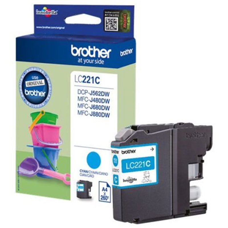 Cartucho Original BROTHER LC221 Cyan - LC221C [ML-3.9][PAG-260]