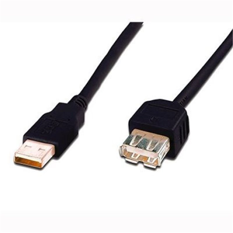 Cable Alargador USB 2.0 TIPO A M-H - 5 m · Negro