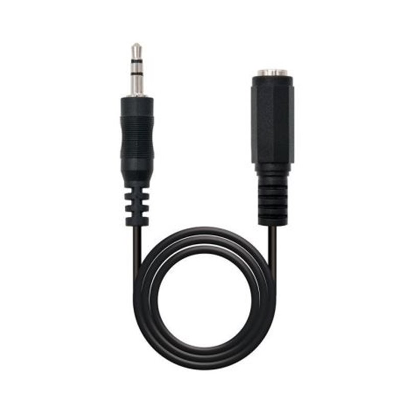 Cable de Audio Estéreo Jack 3.5mm-M a Jack 3.5m-H - 1.5 m · Negro