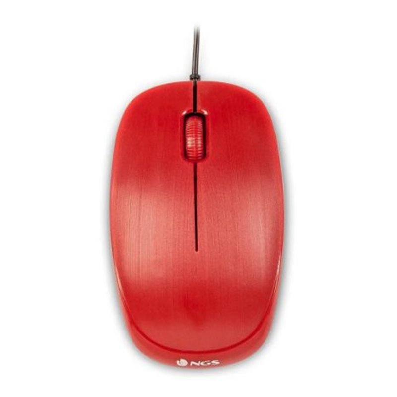 Ratón con Cable NGS FLAMERED - USB · 1000DPI · Rojo