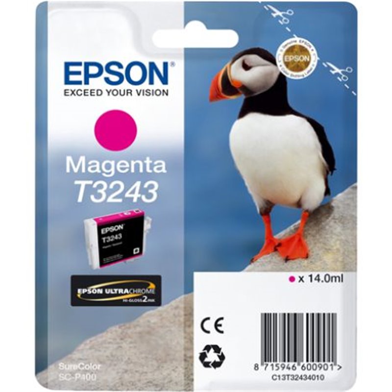 Cartucho Original EPSON T3243 Magenta - C13T32434010 [ML-14][PAG-980]