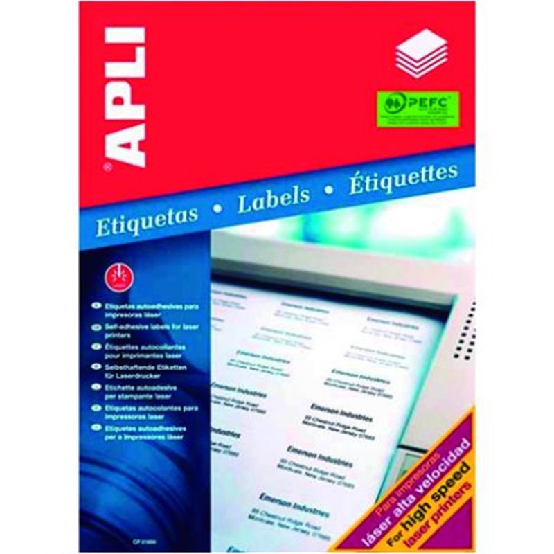 Etiquetas APLI A4 70 x 33.8 100 unidades - PL01293
