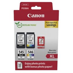 Pack Cartucho Original CANON PG545XL/CL546XL BK+C+M+Y - 8286B011 [ML-15][PAG-400]