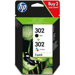 Pack Cartucho Original HP 302 BK+C+M+Y - X4D37AE [ML-4][PAG-165]