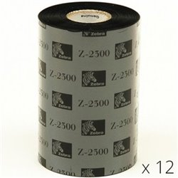 Pack 12 Cinta Original ZEBRA 02300BK11045 Negro 110mm x 450mm - 02300BK11045