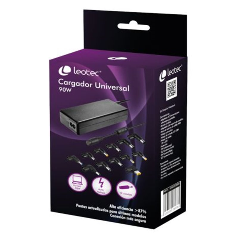 Cargador para Portátil LEOCTEC Home - 90W · 12xConectores