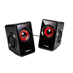 Altavoces MARS GAMING MS1 - 2.0 · USB/Jack 3.5mm · 10W RMS · Negro/Rojo