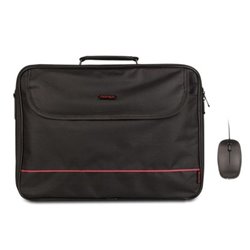 Maletín para Portátil + Ratón NGS Bureau BUREAUKIT - 800 Dpi · 16 · Negro/Rojo
