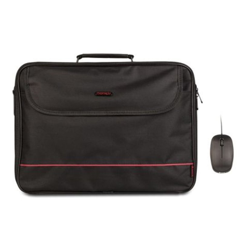 Maletín para Portátil + Ratón NGS Bureau BUREAUKIT - 800 Dpi · 16 · Negro/Rojo