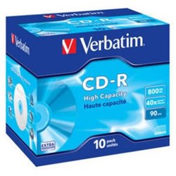 CD-R VERBATIM Datalife 43428 - 800MB · 40X · Caja 10 unidades