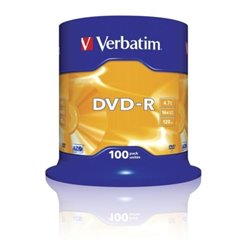 DVD-R VERBATIM Advanced Azo 43549 - 4.7GB · 16X · Tarrina 100 unidades
