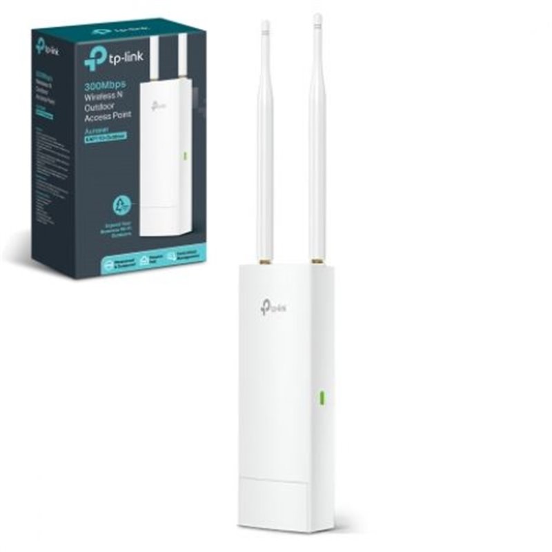 PUNTO DE ACCESO INALÁMBRICO TP-LINK EAP110-OUTDOOR - EXTERIOR - WIFI B/G/N - 2.4GHZ - 2X ANTENA 5DBI - 1X RJ45 - IMPERMEABLE - P