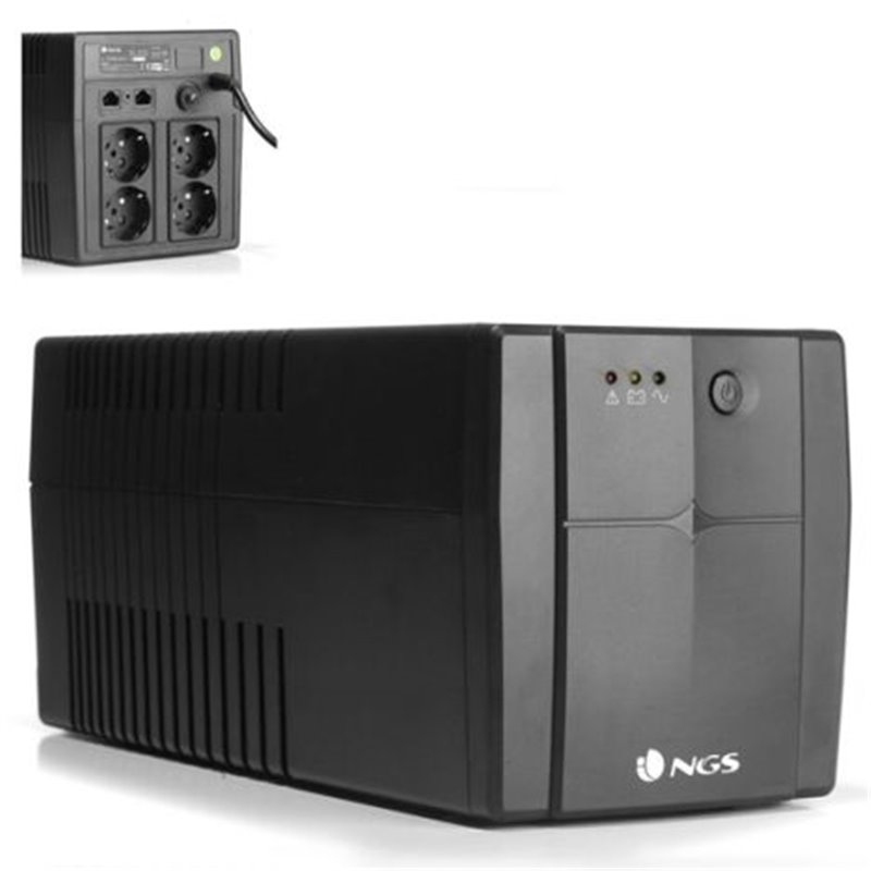 Sai NGS Fortress 1500 V2 FORTRESS1500V2 - 720W · 1200VA · 4xSchuko · Negro