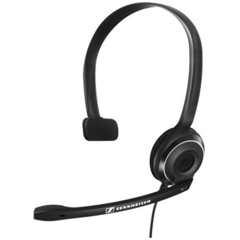 Auricular Diadema con Cable SENNHEISER PC 7 504196 - USB · Monoaural · Cable 2m · Cancelación de Ruido · Negro