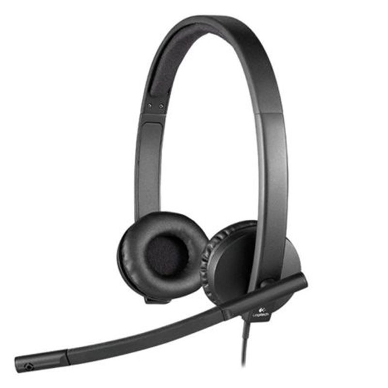 Auriculares Diadema con Cable LOGITECH H570E 981-000575 - USB · Micrófono · Negro