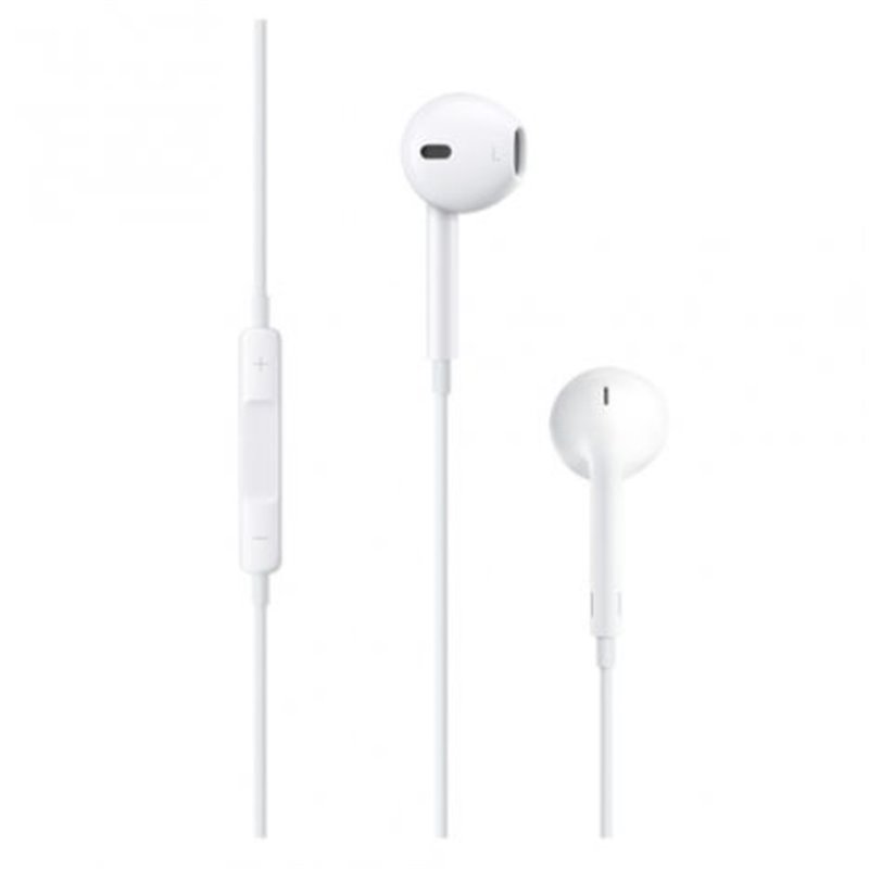 Auriculares con Cable APPLE EarPods MNHF2ZM/A - Jack 3.5mm · Cable 120cm · Micrófono · Blanco
