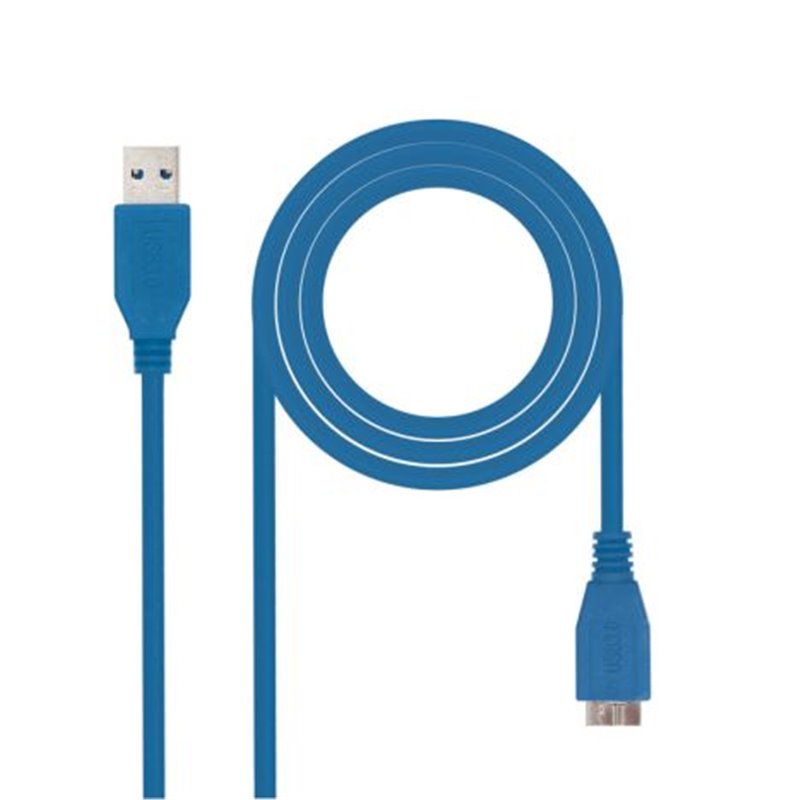Cable USB 3.0 Tipo A/M a Micro USB Tipo B/M - 1 m · Azul