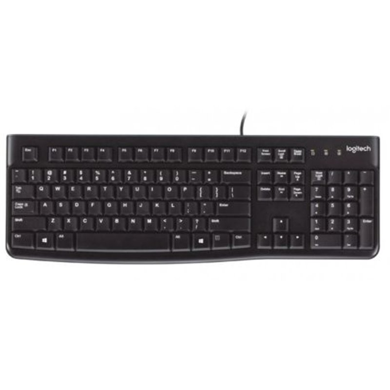 Teclado con Cable LOGITECH K120 - USB · Cable 150cm · Negro