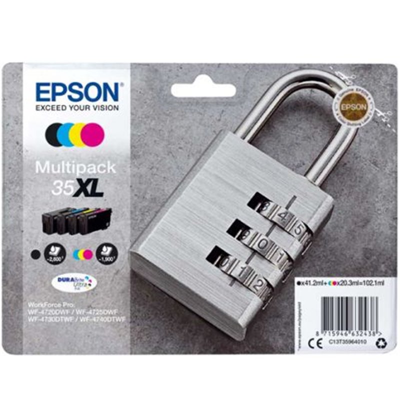 Pack Cartucho Original EPSON 35XL BK+C+M+Y - C13T35964010 [ML-41.2]
