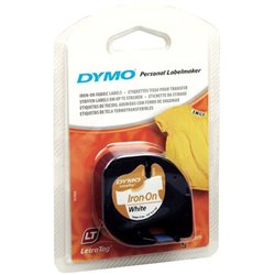 CINTA ROTULADORA AUTOADHESIVA PARA ROPA DYMO PLASTICO NEGRO-BLANCO - PARA ROTULADORAS LETRATAG