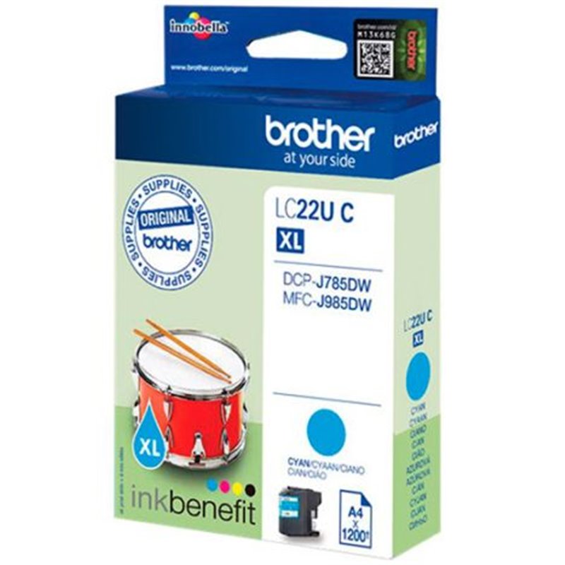 Cartucho Original BROTHER LC22U Cyan - LC22UCBP [PAG-1200]