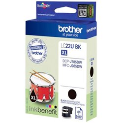 Cartucho Original BROTHER LC22U Negro - LC22UBKBP [PAG-2400]