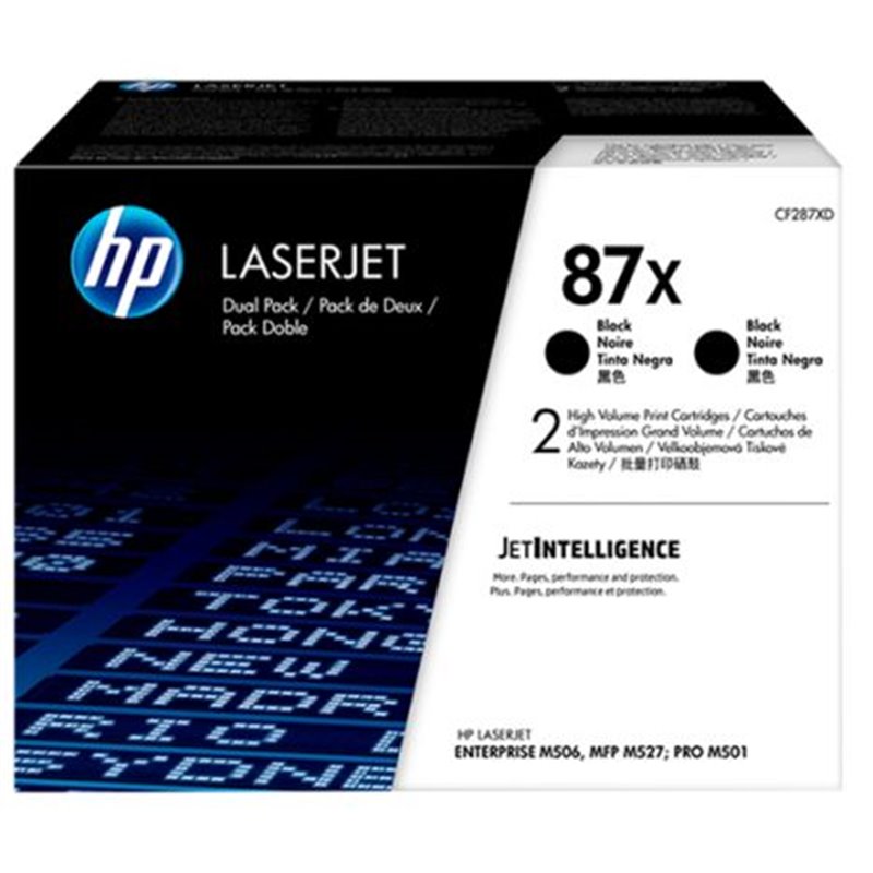 Pack Toner Original HP 87X Negro - CF287XD [PAG-18000]