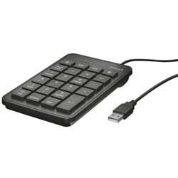 Teclado Numérico TRUST Xalas 22221 - USB · Cable 145cm · Negro