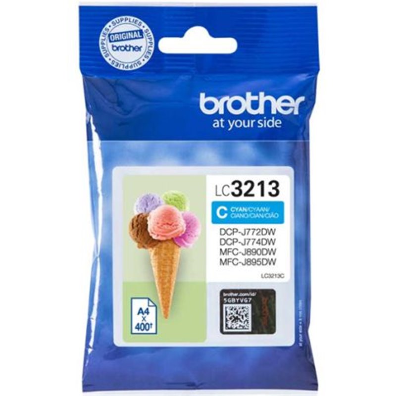 Cartucho Original BROTHER LC3213 Cian - LC3213C [ML-4.7][PAG-400]