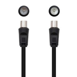Cable de Antena 75 OHM-M a H - 1.8 m · Negro