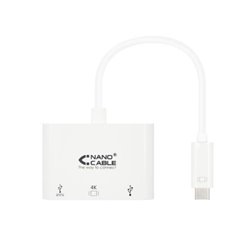 Adaptador USB Tipo C a HDMI-USB-USB Tipo C - 0.15m · Blanco