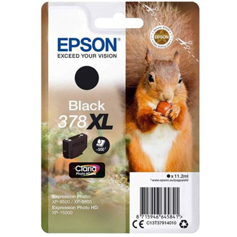 Cartucho  Original EPSON 378XL Negro - C13T37914010 [PAG-500] [ML-11]