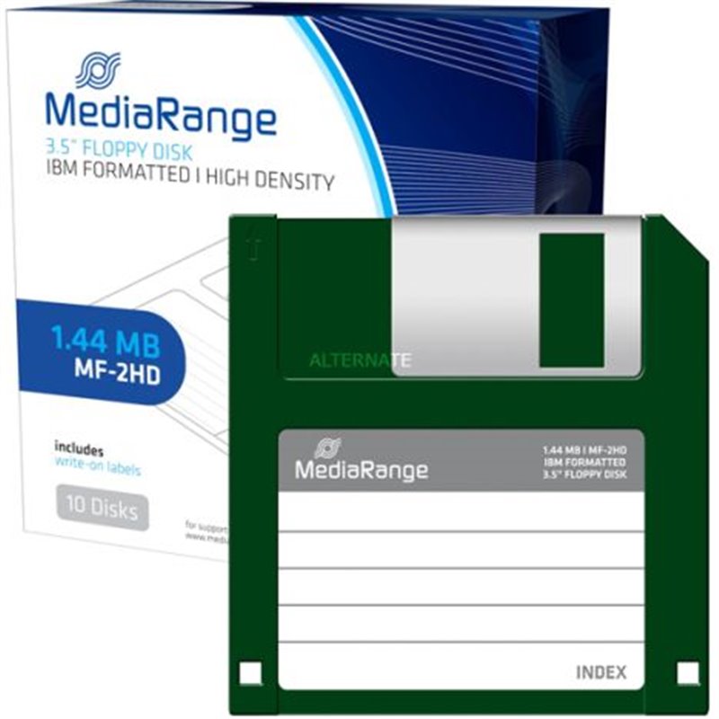 Diskettes MEDIA RANGE MR200 - 1.44MB · 3.5 · Caja 10 unidades