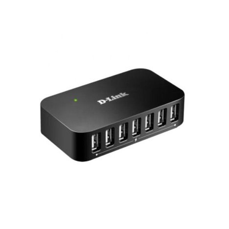 HUB 7xUSB 2.0 Alimentación Externa · Negro
