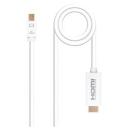 Cable Conversor Mini Displayport-M a HDMI-M - 2 m · Blanco