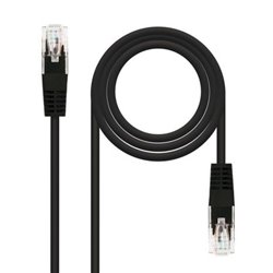 Cable de Red Latiguillo RJ45 Cat 6 UTP - 1 m · Negro